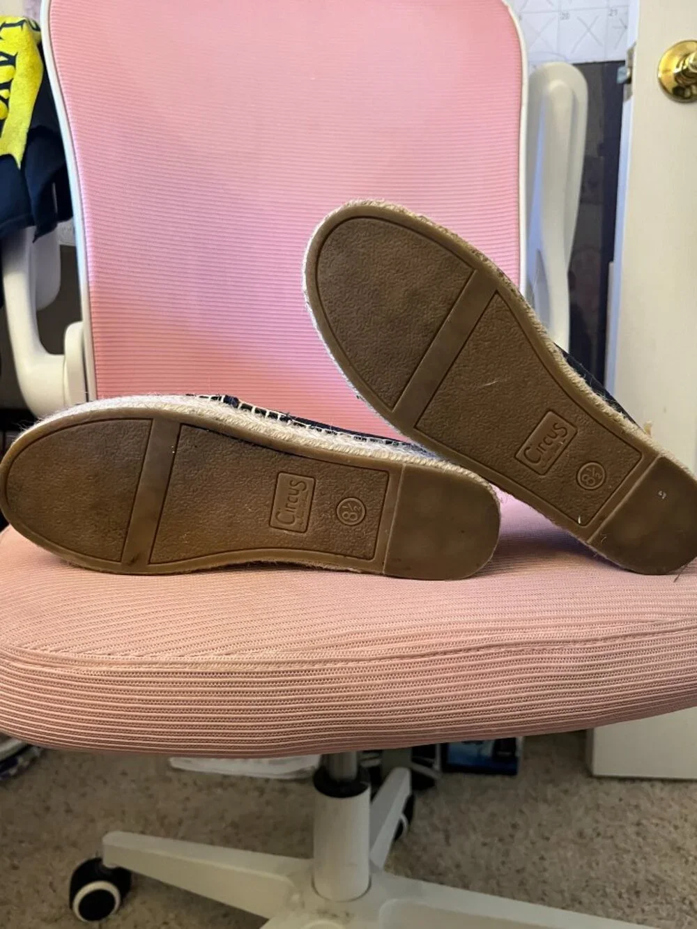 Circus by Sam Edelman Navy Espadrille Slip‑Ons (Women’s 8.5)